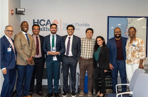 Proud winners of HCA Florida division research day.