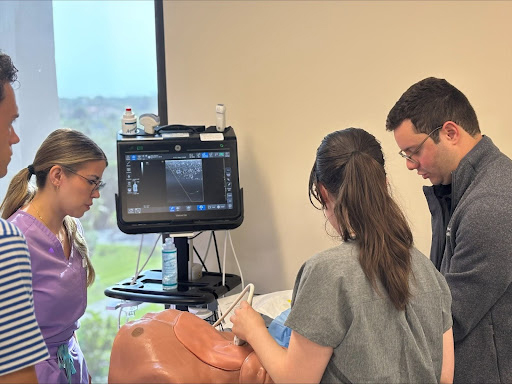 new class of residents learning during simulation trainings prior to the start of their rotations.