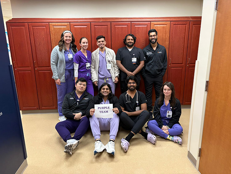 Purple team group photo